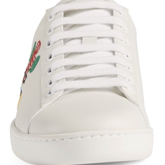 New Authentic GUCCI New Ace Embroidered Tennis Sneaker - Picture 3 of 12